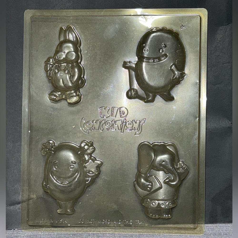 Character Chocolate Mold Pan Kid Concoctions Bunny Elephant